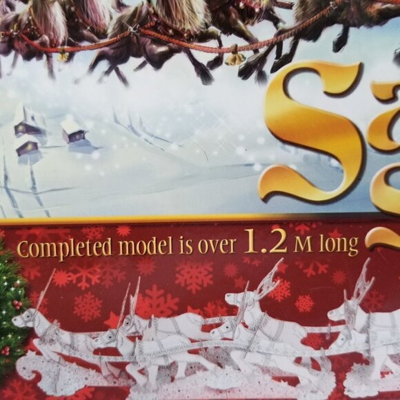 Santa's Sleigh Model Press Out Color in and Play Complete Over 1.2 M Long New - Picture 6 of 15